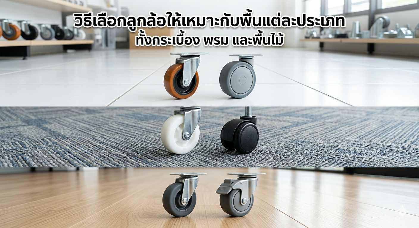 วิธีเลือกลูกล้อให้เหมาะกับพื้นแต่ละประเภท ทั้งกระเบื้อง พรม และพื้นไม้