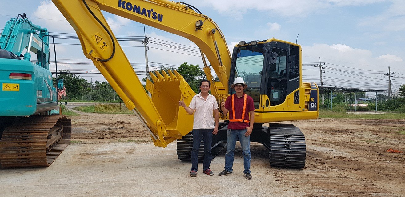 วันที่ 3 พฤษภาคม 61(ปิดการขาย)  รถแบคโฮ KOMATSU PC130-8 ใช้งาน 6 พันชั่วโมง  