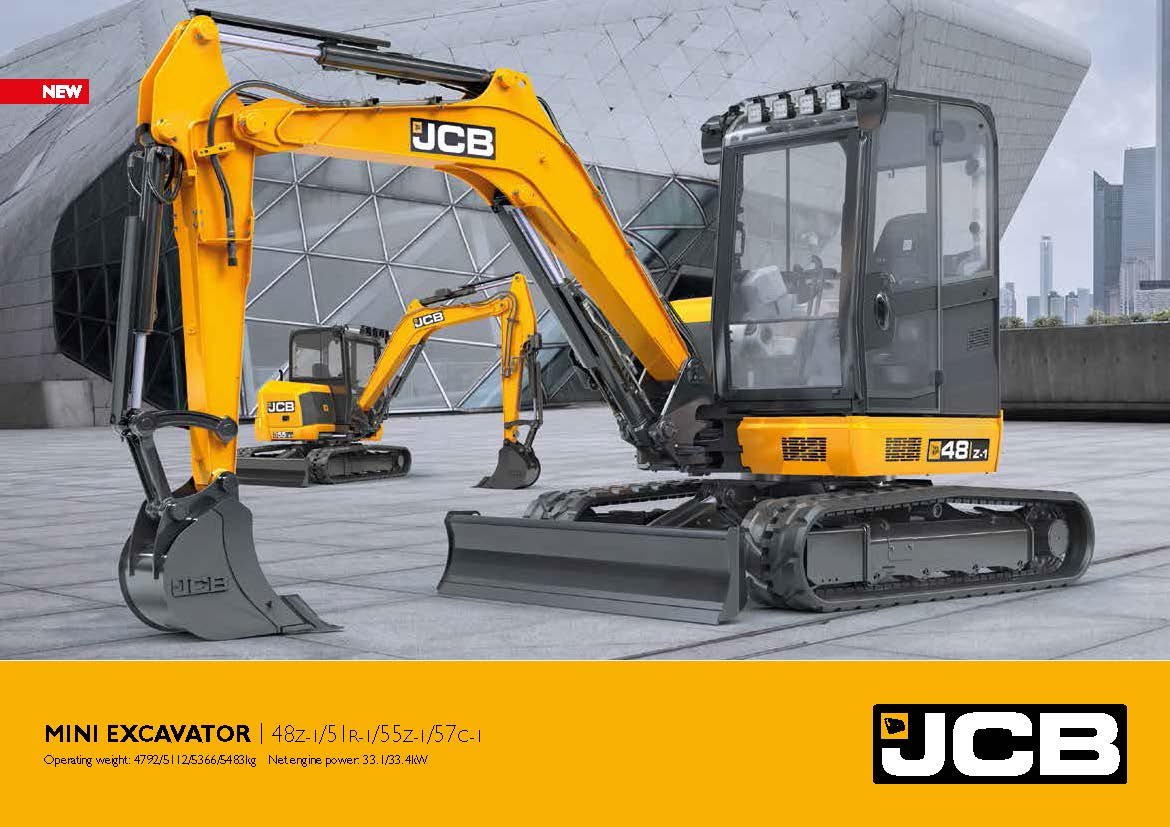 ข้อมูลรถแบคโฮมือหนึ่ง JCB 48Z-1 / 51R-1 / 55Z-1 / 57C-1