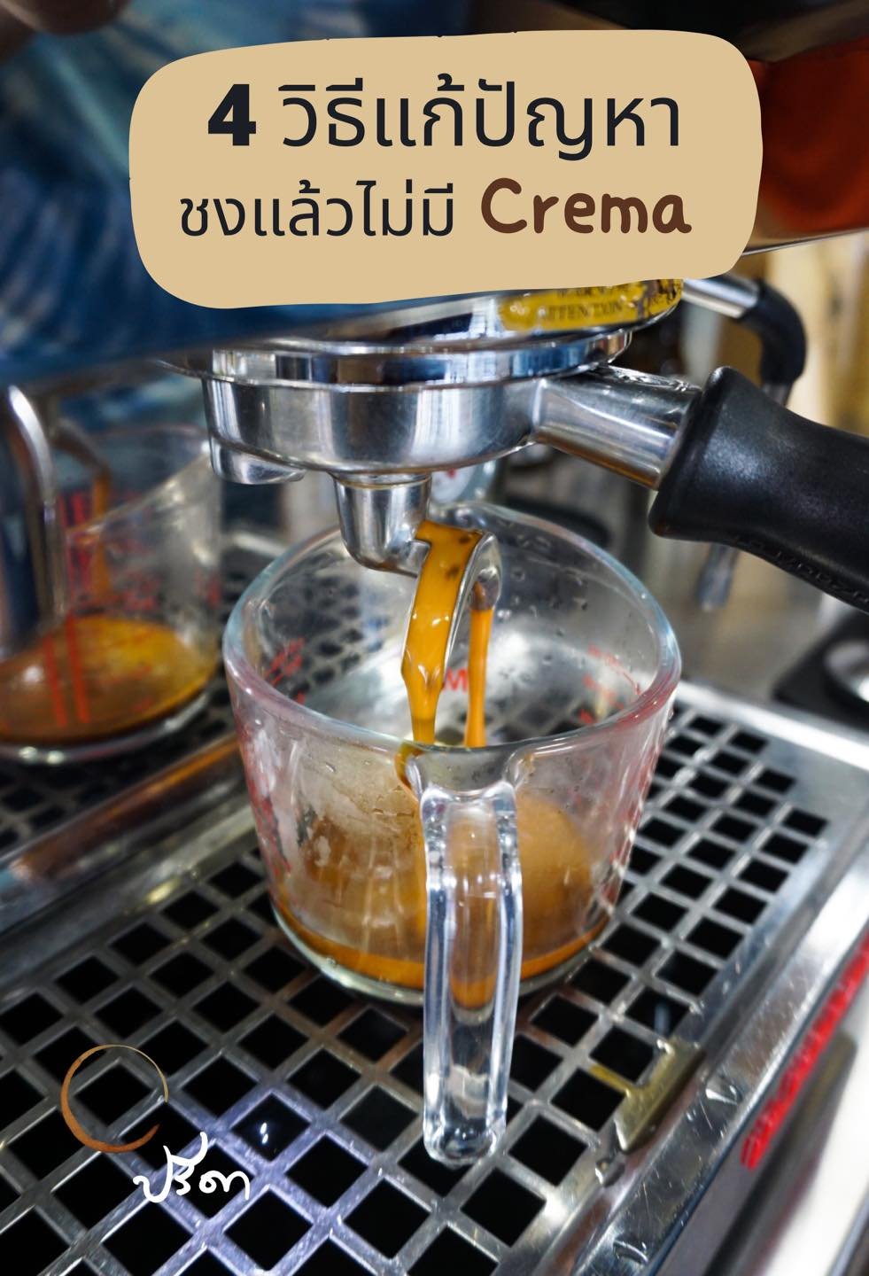4 วิธีแก้ปัญหา ทำไมชงกาแฟแล้วไม่มีCrema