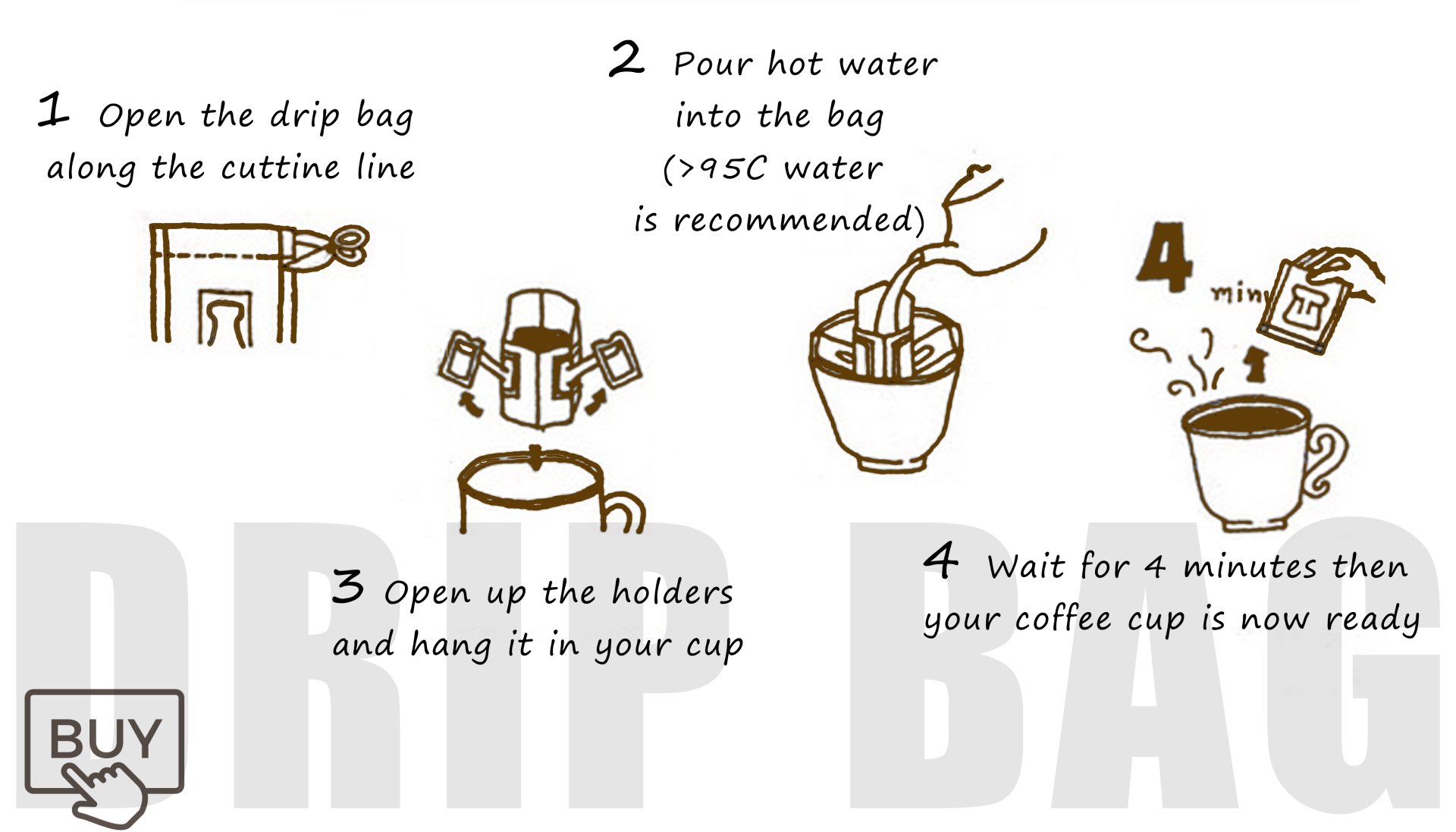 How to brew coffee drip bag