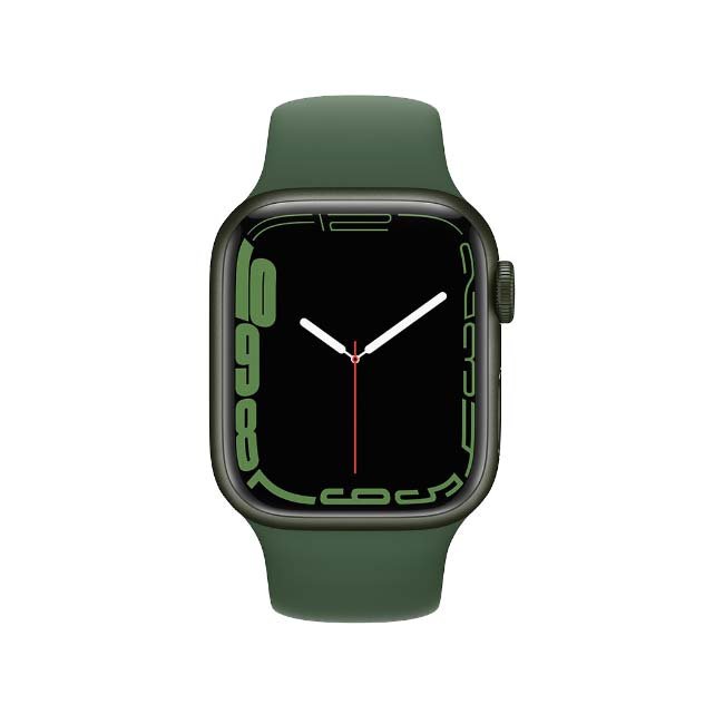 Apple Watch Series 7 GPS + Cellular Green Aluminium Case with Clover Sport Band