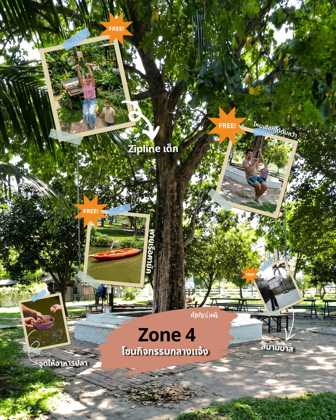 Zone 4 โซนกิจกรรมกลางแจ้ง เล่นเพลินได้ทั้งครอบครัว