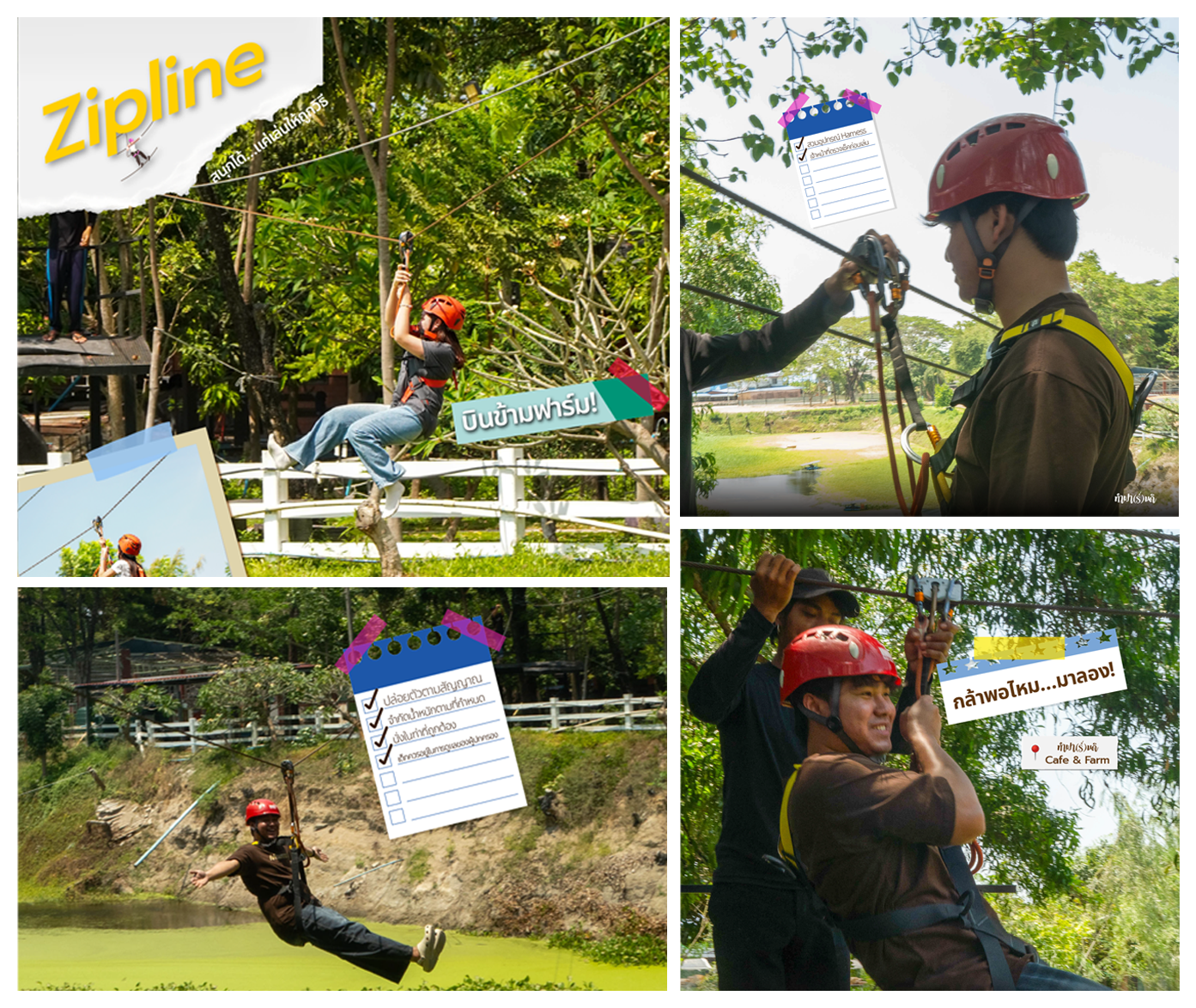 Zipline บินข้ามน้ำแบบไป-กลับ