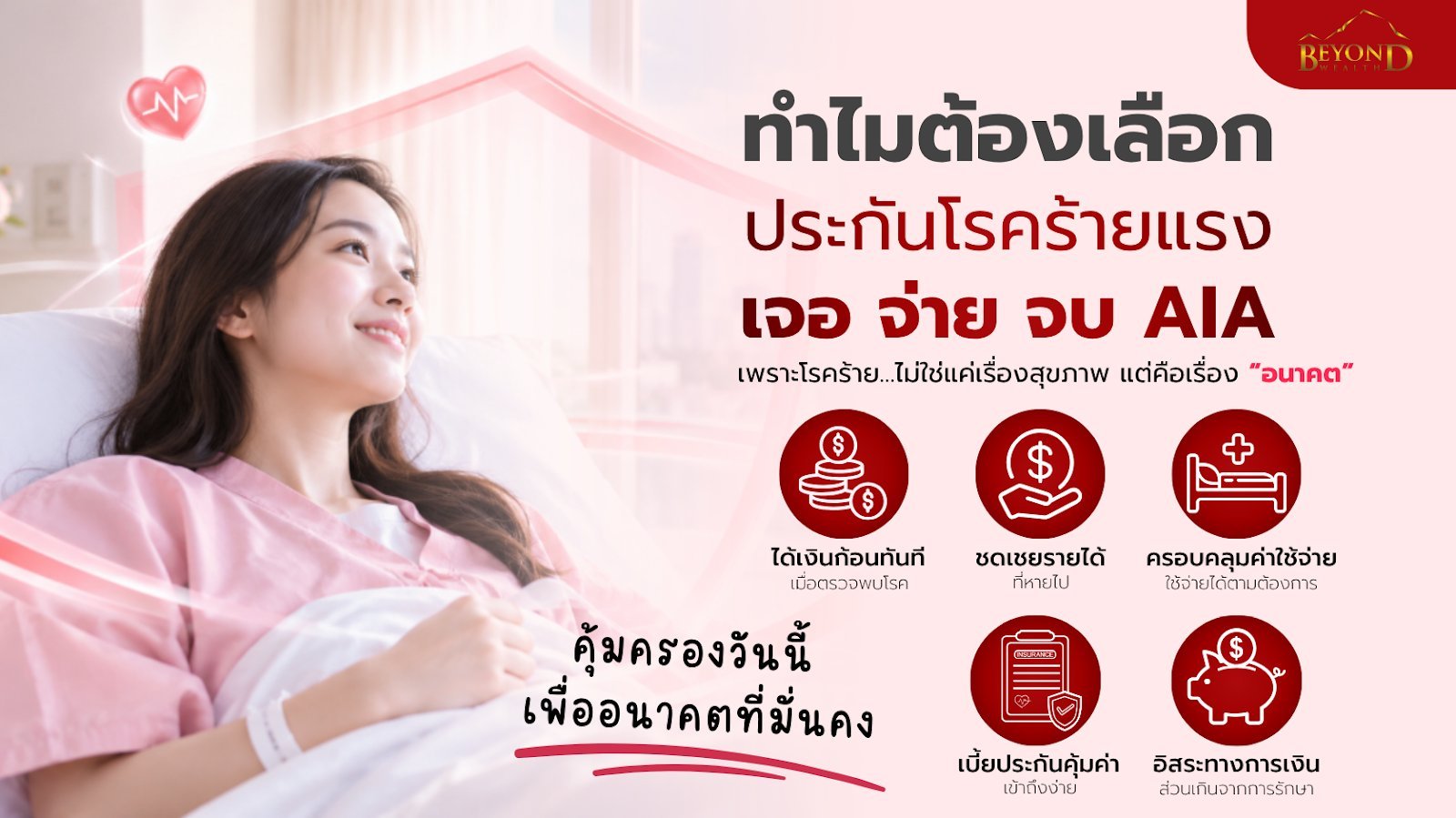 ทำไมต้องเลือกประกันโรคร้ายแรง เจอ จ่าย จบ AIA