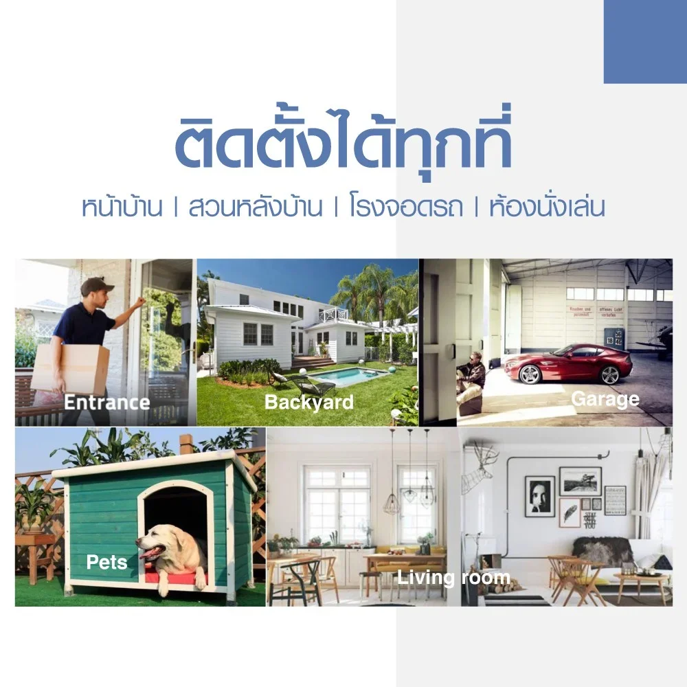 Wireless external CCTV cameras can be installed anywhere. กล้องวงจรปิดภายนอก ไร้สาย ติดได้ทุกที่