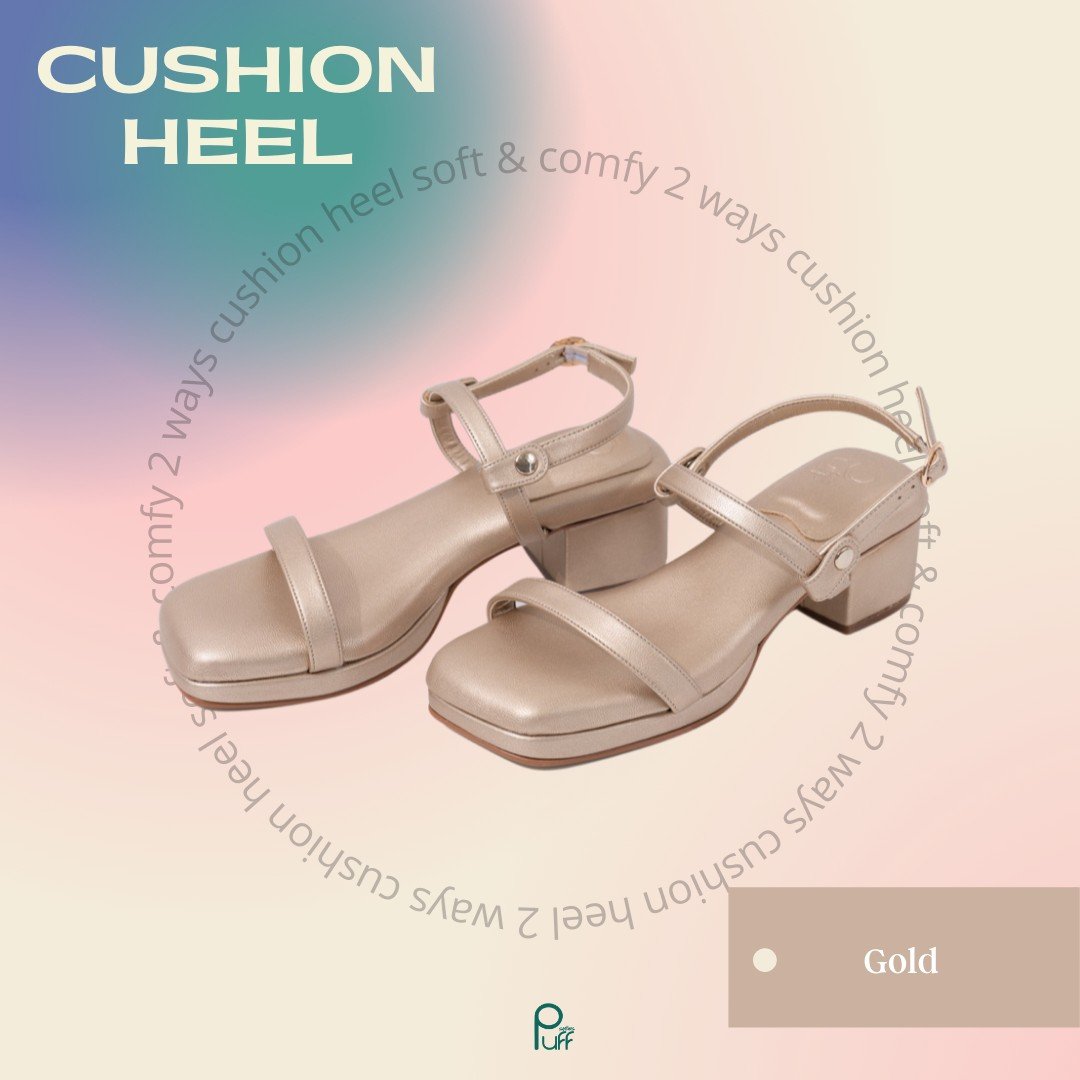 Cushion Heel : Gold