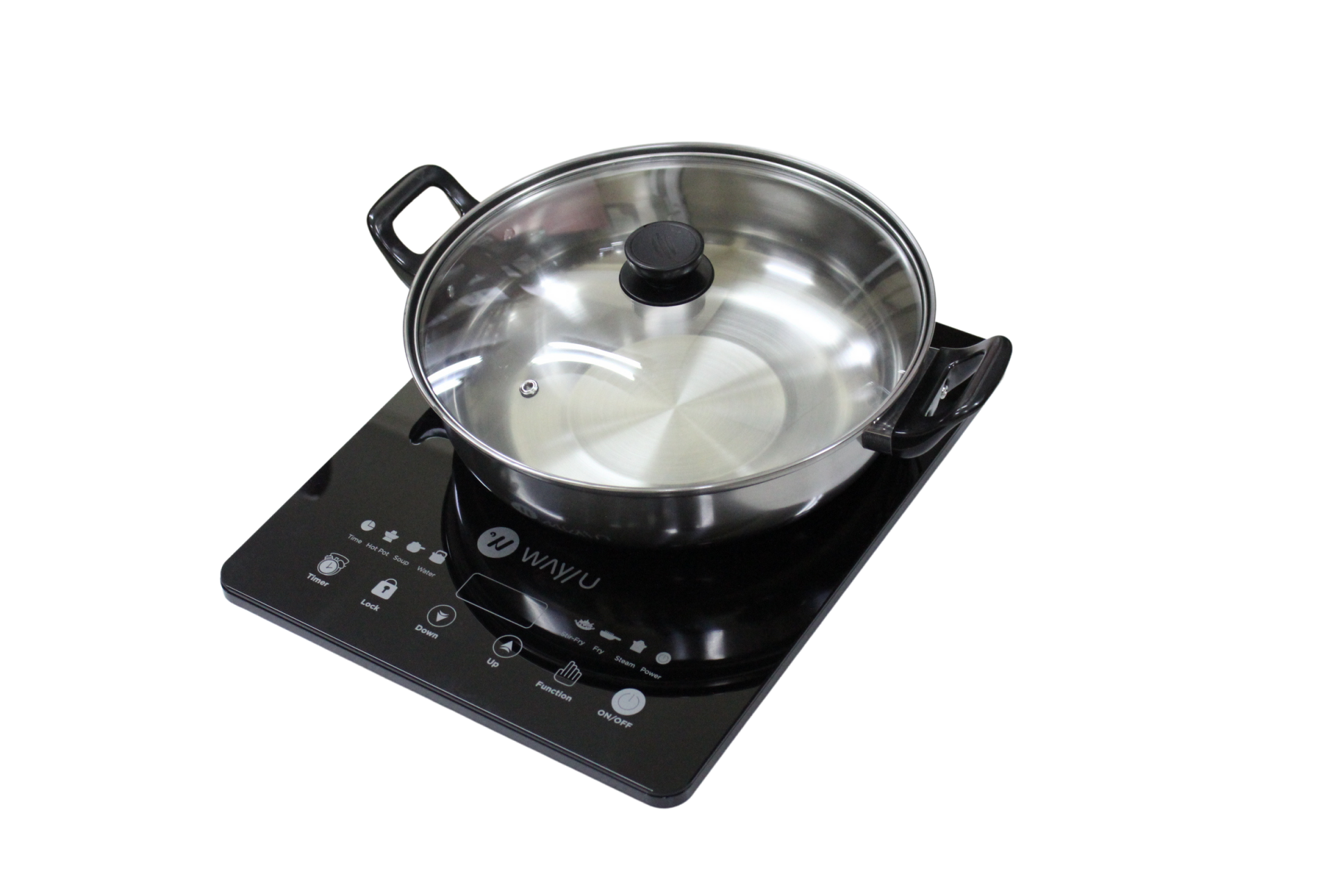 Induction cooker with suki shabu pot