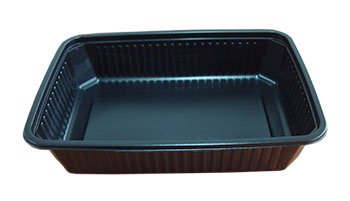 กล่องอาหาร 1 ช่อง PP 500 กรัม สีดำ