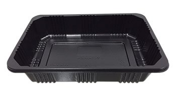กล่องอาหาร 1 ช่อง 500 กรัม PP สีดำ