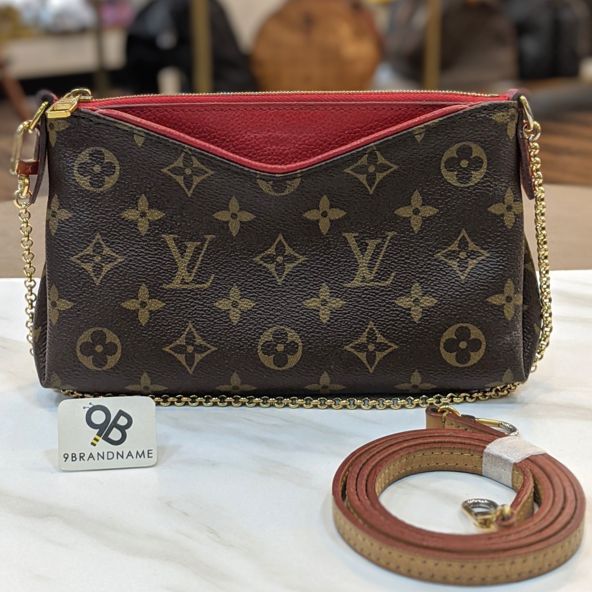 Used​ -​ Louis​Vuitton​ Pallas Clutch​ Size​ : 8 Serial​ CA0168 - 9brandname
