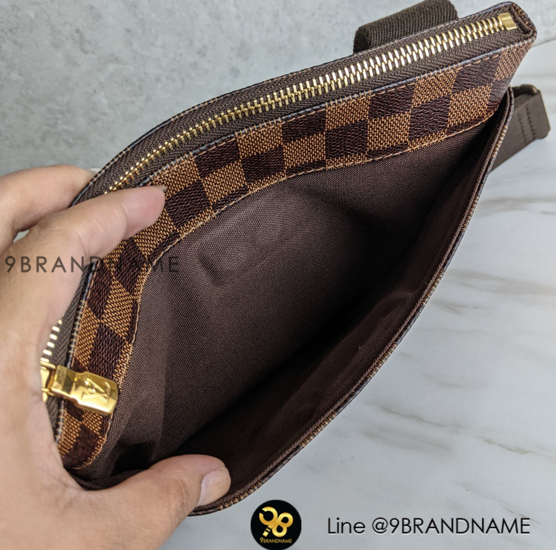 Used LV Damier Ebene Brooklyn Pochette Plate Bag – Debsluxurycloset