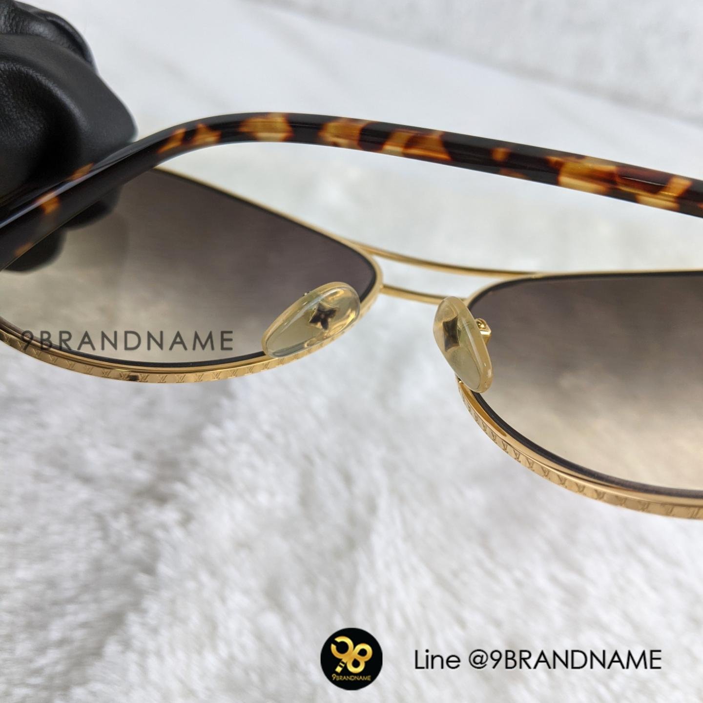 Louis Vuitton Goldtone Metal Frame Monogram Conspiration Pilote  Sunglasses-Z0164u – Bagaholic