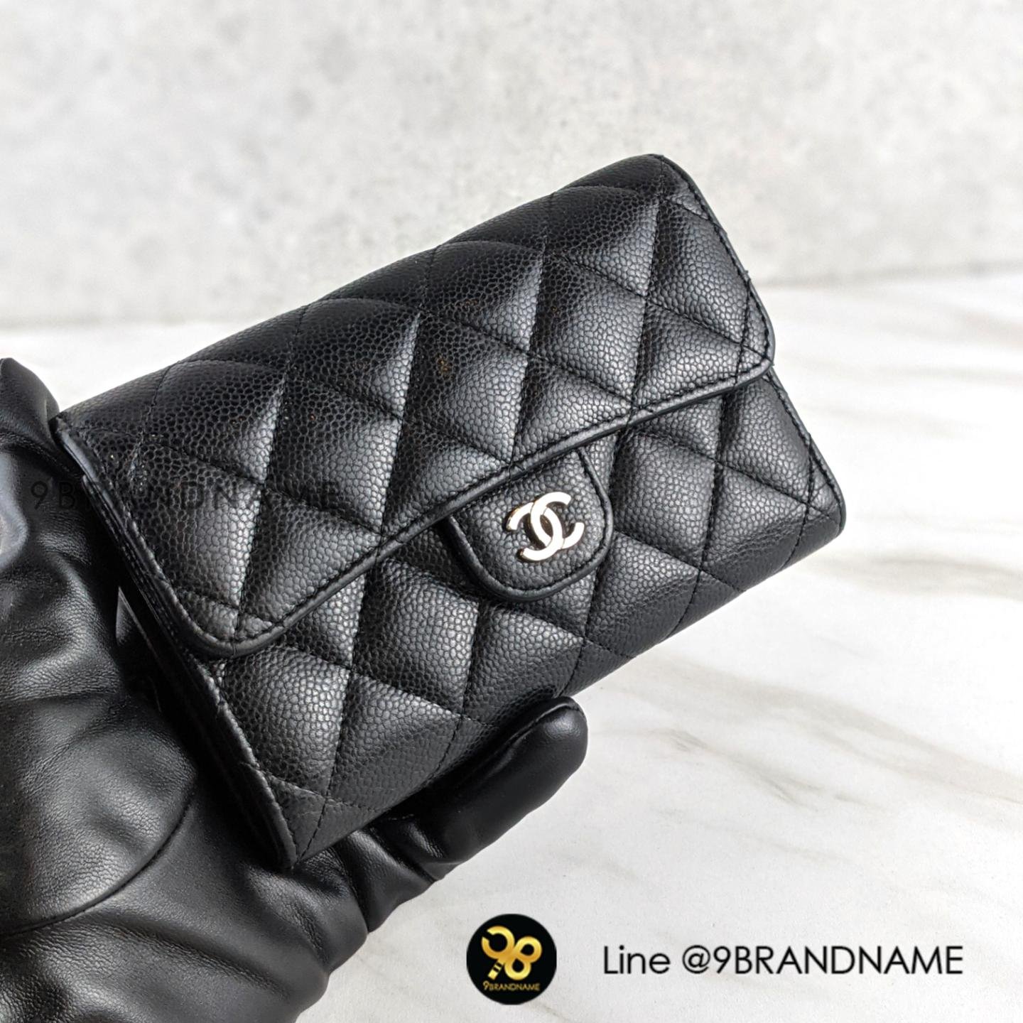 Chanel Classic Quilted Medium Flap Wallet Black Caviar