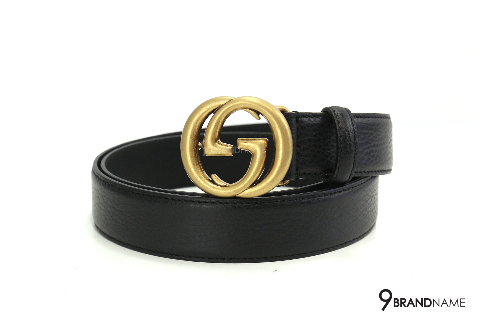 Gucci black leather belt with double g buckle hot sale