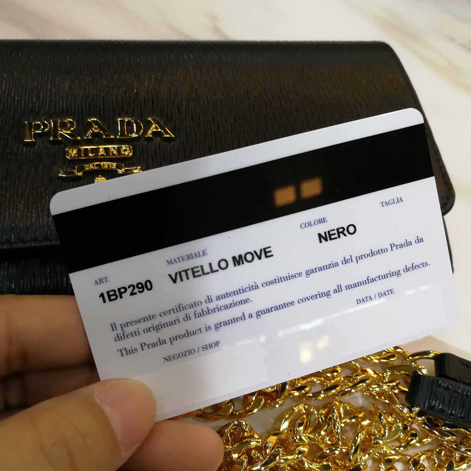 In​ Stock​ - Prada​ Vitello​ Move​ Nero​ Black​ 1BP290 - 9brandname