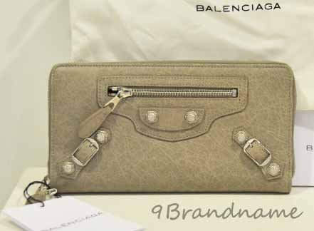 Balenciaga Zippy Long Wallet SHW สีเทา กระเป๋าตังค์ ทรงยาวซิปรอบ ยอดนิยม AS NEW