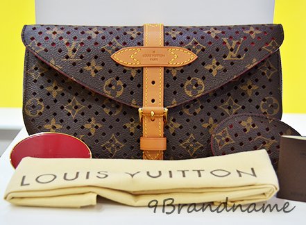Louis Vuitton Saumur Clutch Monogram Perforated Limited Pink สวย