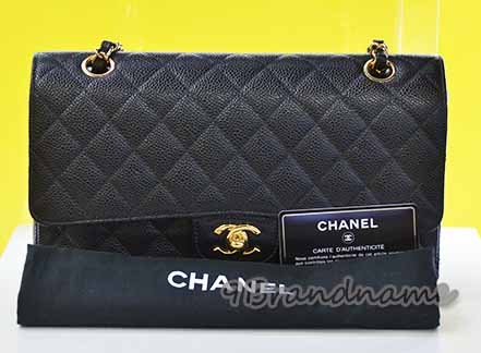 Chanel Classic Black Caviar GHW Medium 10