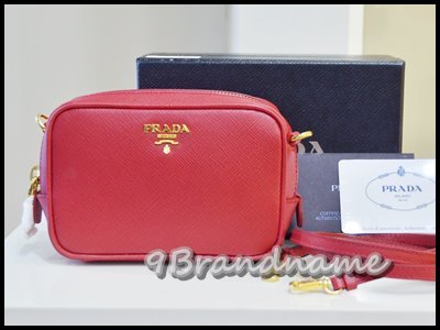 Prada Small Saffiano Camera Crossbody Bag, Red (Fuoco)