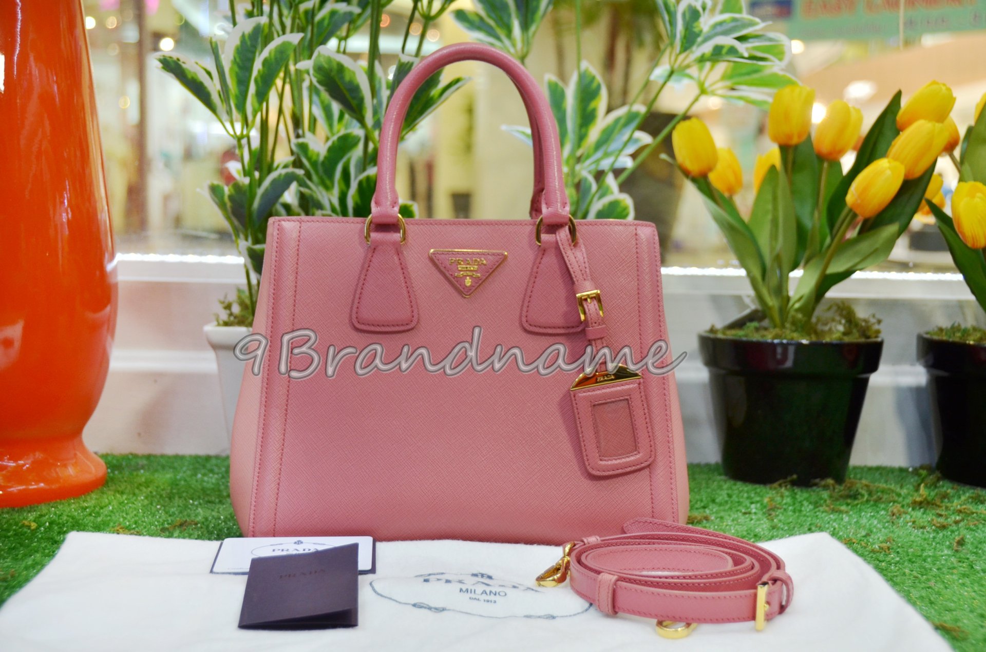 Prada Saffiano 2tone Tamaris Used Authentic Bag 9brandname