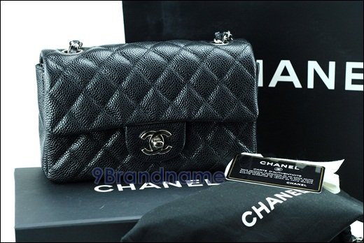 Chanel Classic 8 Black Cavier SHW - Used Authentic Bag