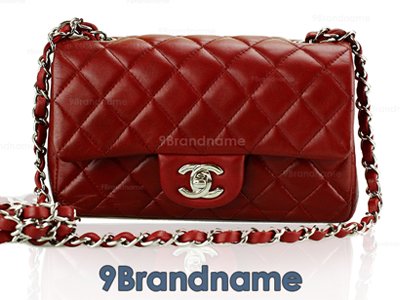 Chanel Classic 8 Burgundy Lamb SHW - Used Authentic Bag  กระเป๋าชาแนลคลาสสิคไซส์8 สีแดงเบอรกันดี้หนังแกะอะไหล่สีเงิน ของแท้มือสองสภาพดีค่ะ