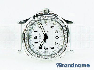Patek Philippe Aquanaut Luce 5067A-011 Pure White Ladies Watch  นาฬิกาปาเต๊ะ ฟิลลิปป์ 5067A  หน้าปัดสีขาวขอบเพชรสายยางสีขาว ของแท้ราคาถูกค่ะ