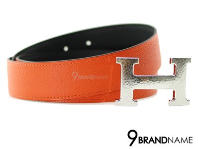 Hermes Belt 90 Orange Epsom Black SHW - Authentic เข็มขัดแอร์เมสสีส้มดำไซส์95 ของแท้ค่ะ