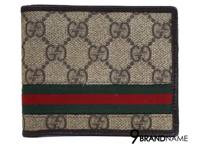 Gucci Wallet Beige Canvas Ribbon Red&Green