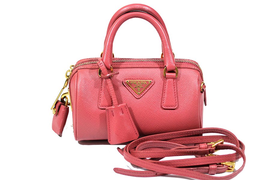 Prada Saffiano Speedy Mini Pink Tamaris - Used Authentic Bag