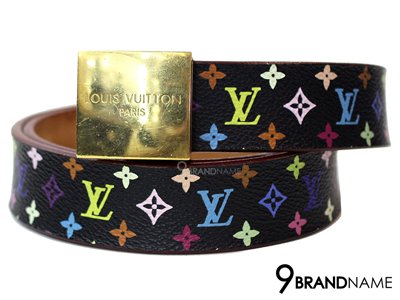 Preloved Authentic Louis Vuitton Multicolor LV Cut Reversible Belt