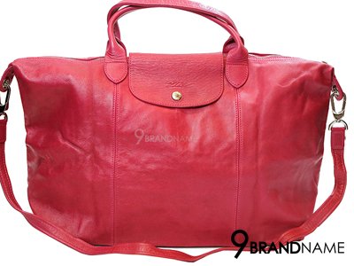 Long Champ Hand Bag & Crosbody Calf Red Pink Color