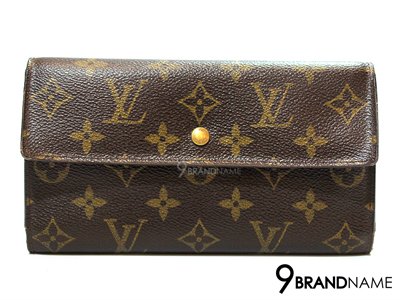 Louis Vuitton Wallet Porte Tresor International Monogram Canvas  - Used Authentic Bag  กระเป๋าตังค์ หลุยส์ วิตตอง รุ่น พรอท เทรสเซ่อ ใบยาว มีกระดุมด้านหน้า ลายโมโนแกรม ด้านในมีช่องใส่เหรียญ ของแท้มือสอง สภาพดีค่ะ