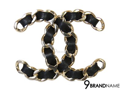 Chanel Chanel Brand New 2016 Gold CC Black Leather Chain Large Brooch -  Authentic เข็มกลัด ชาแนล CC ไซส์ใหญ่ 5 นิ้ว รุ่นใหม่ล่าสุด ดีไซน์เก๋ หนังแท้ ไคว้สลับ อะไหล่ทอง สวยสะดุดตาสุดๆค่า