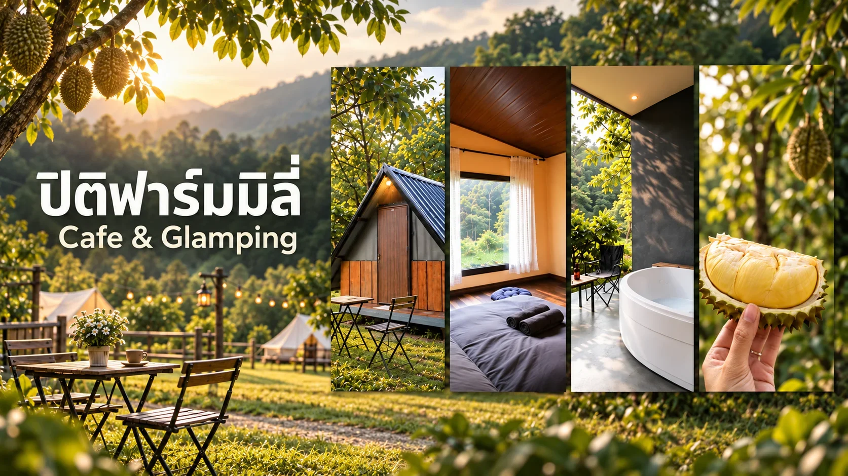 ที่พัก กันทรลักษ์ ปิติฟาร์มมิลี่ Cafe & Glamping