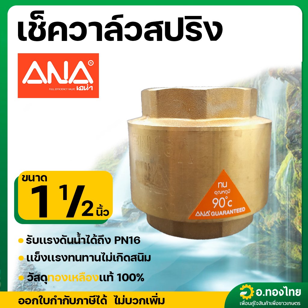 เช็ควาล์วเเนวตั้ง เช็ควาล์วสปริง 1 1/2