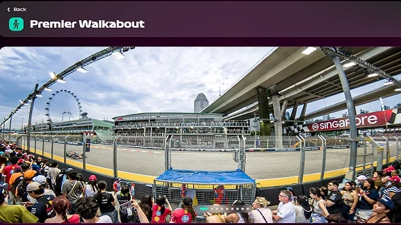 บรรยากาศการชมแข่งรถแบบ Premier Walkabout ที่สามารถเดินชมได้รอบสนาม F1 สิงคโปร์ โซน 1-4