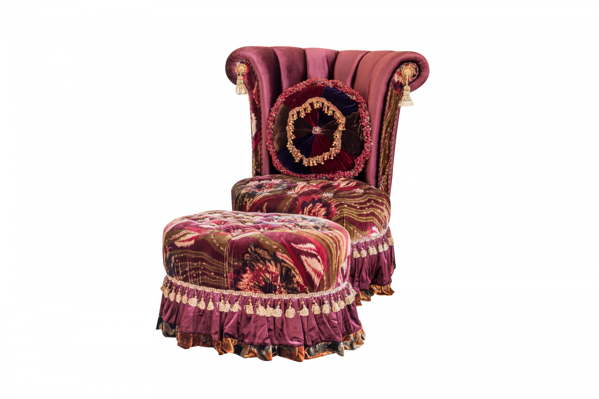 Odette Purple Velvet Royal Chair