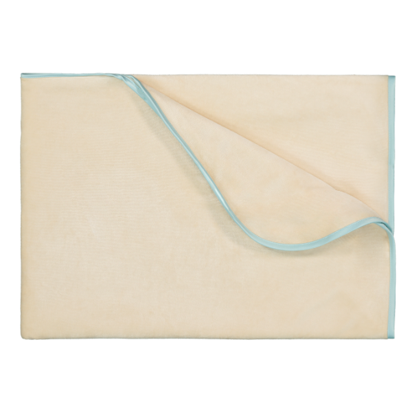 Bamboo Velour Blanket for Newborns to 1 Yr. – Blue Edging (Free Embroidery)