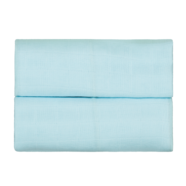 Muslin Bamboo Baby Diapers 30 inches, Set of 2 - Blue