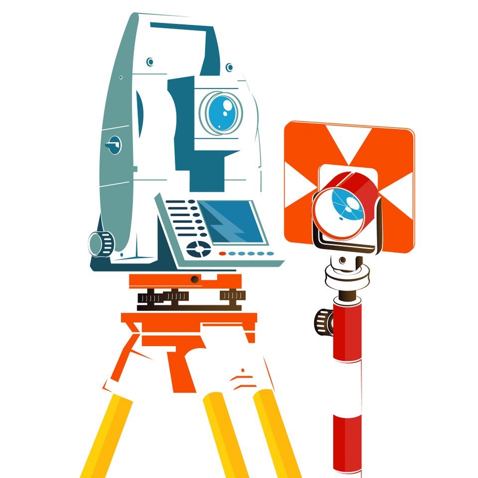 โพลและเป้าปริซึม อุปกรณ์ที่สำคัญสำหรับกล้อง Total station 