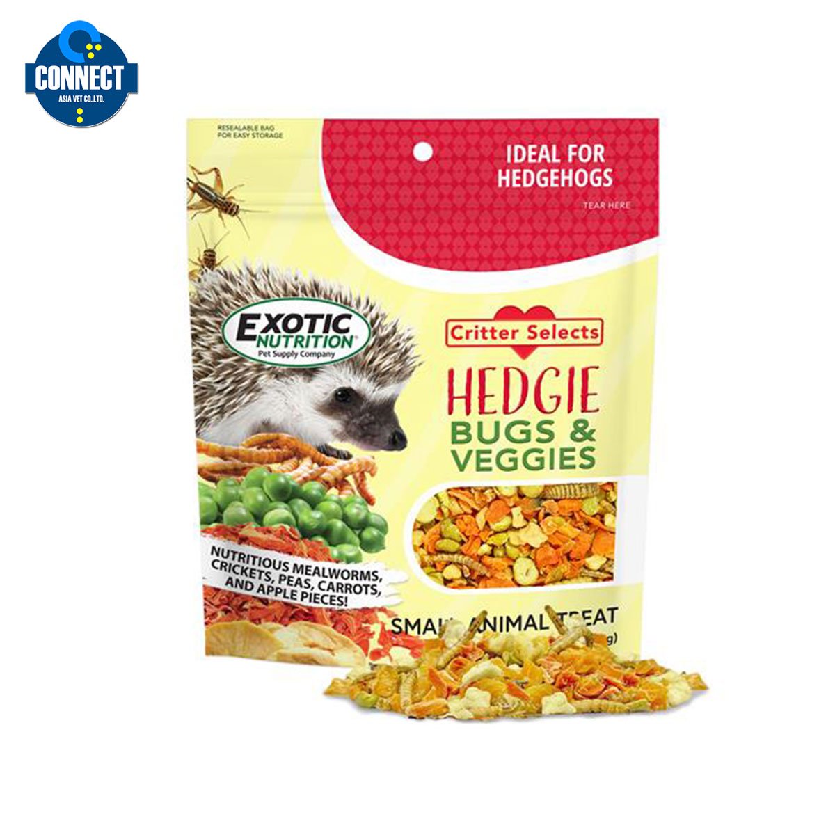 Exotic Nutrition - HEDGIE BUGS & VEGGIE 78 กรัม - เฮดจีบักส์แอนด์เวกกีทรีท อาหารเสริมเม่น ทุกสายพันธุ์ 78 กรัม