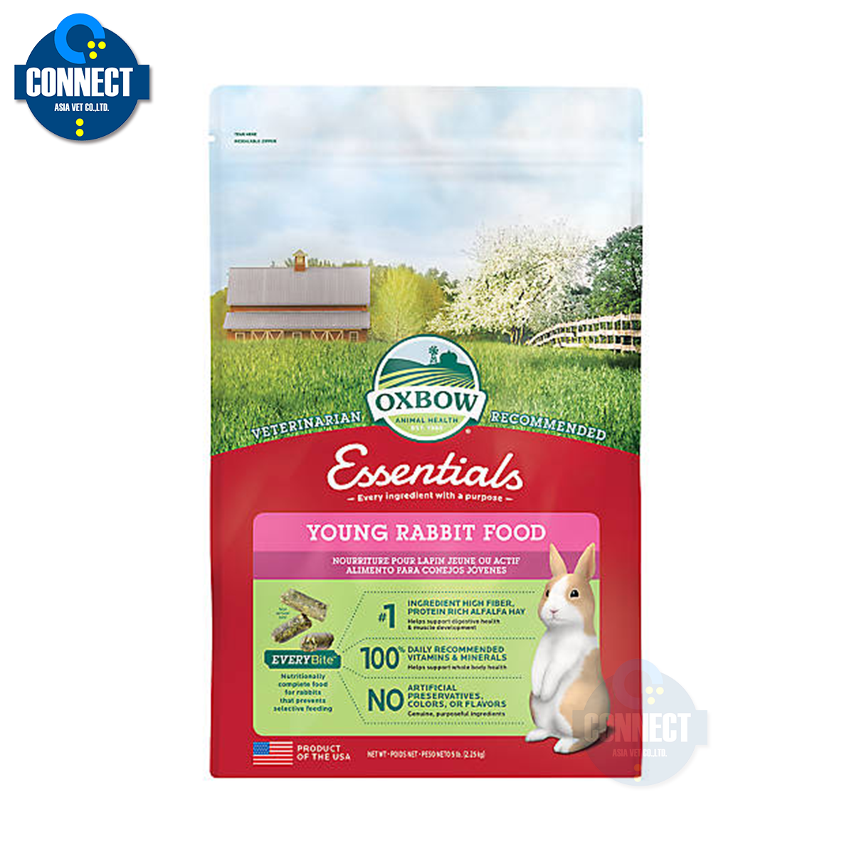 Oxbow - Essentials – Young Rabbit Food ขนาดถุง 2.3 กิโลกรัม.