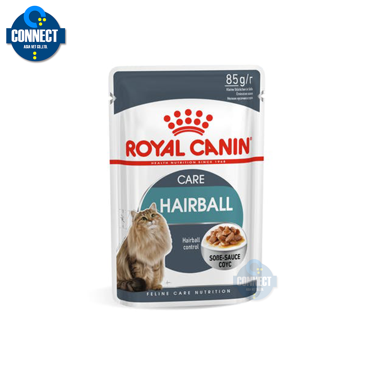 Royal Canin Hairball Care Gravy ขนาด 85 กรัม จำนวน 12 ซอง.