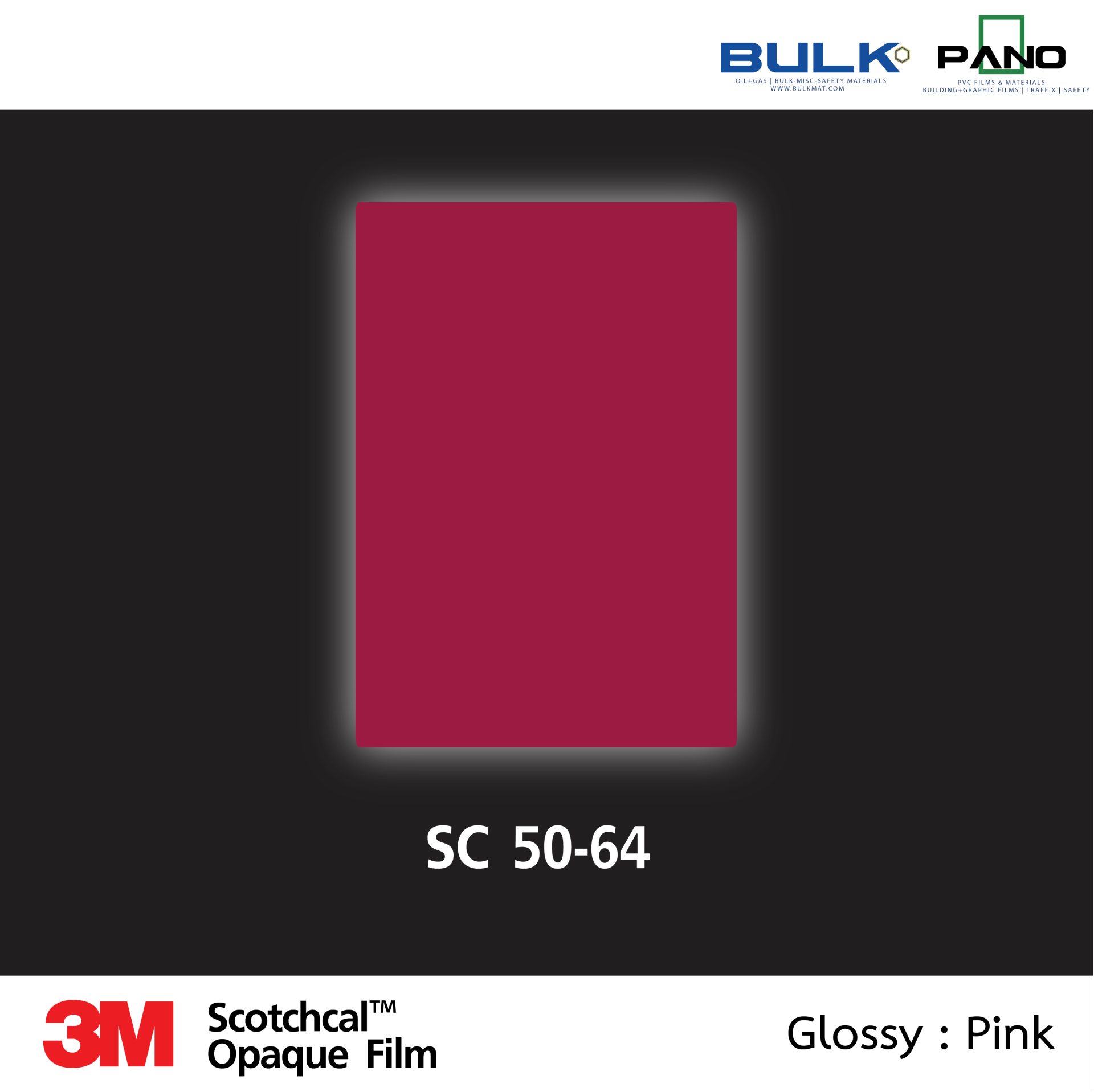 3M Scotchcal Graphic Film 50 Series-SC50-64 – Pink
