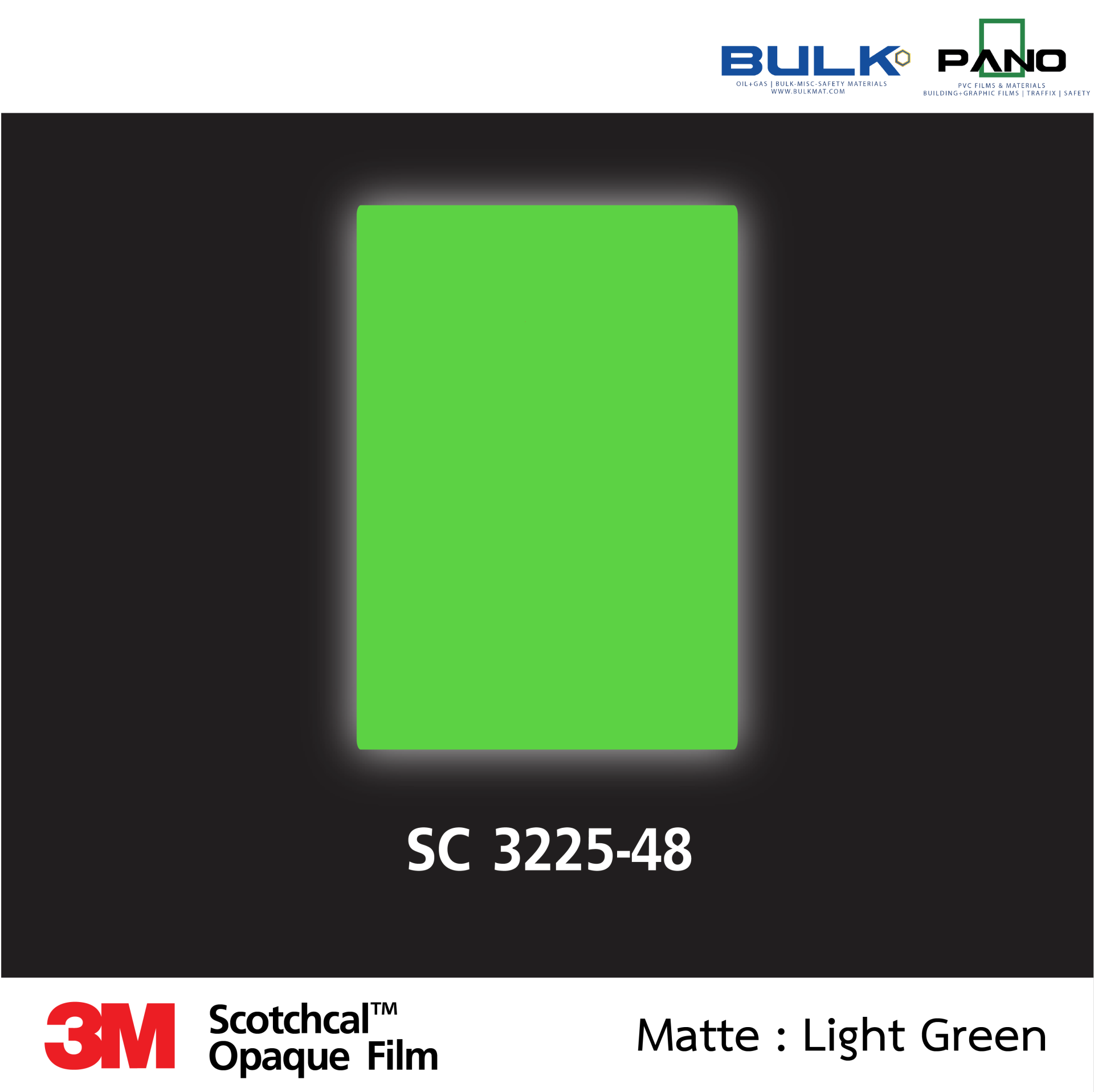 3M Scotchcal Graphic Film 32 Series-3225-48 Light Green (Matte)