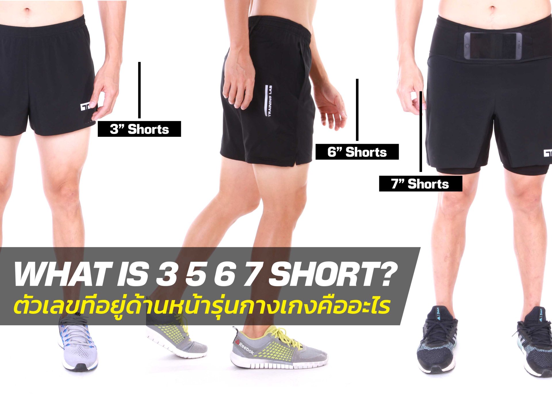 ตัวเลขหน่วยเป็นนิ้ว ที่อยู่หน้าชื่อรุ่นกางเกงวิ่ง คืออะไร