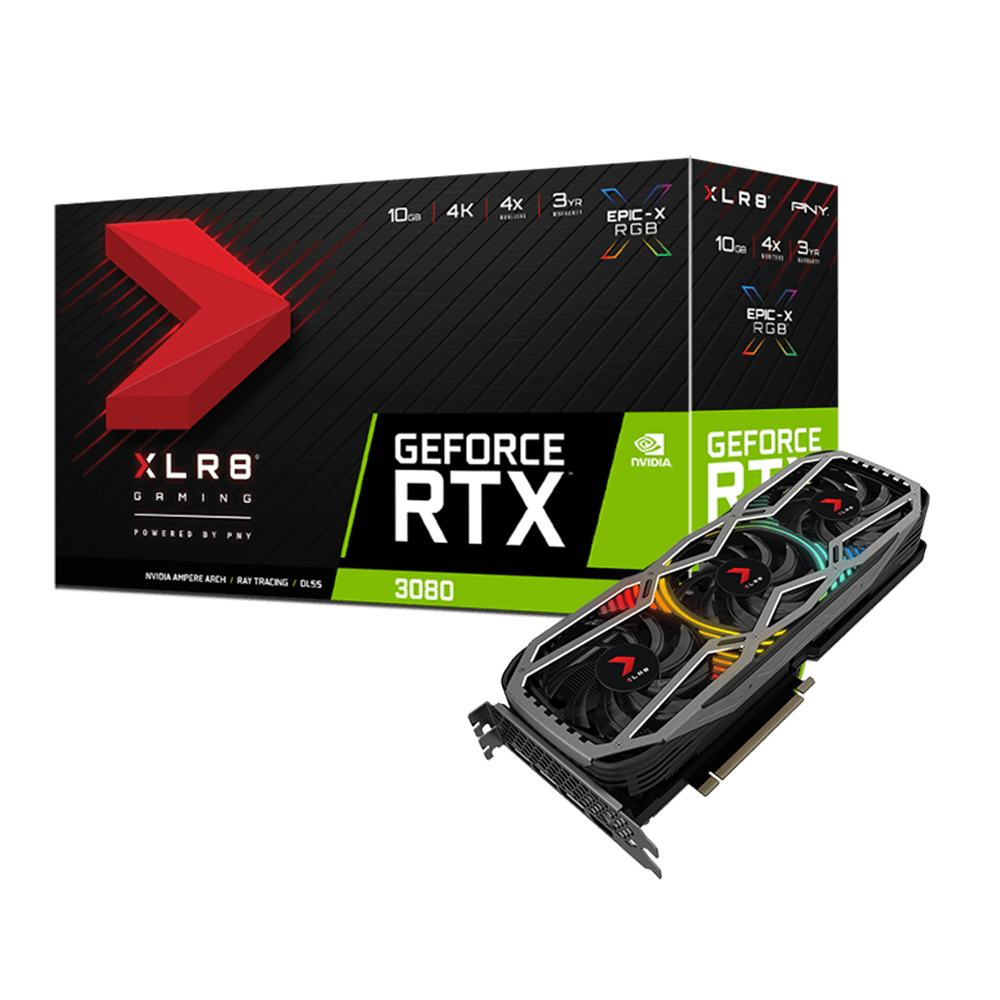 PNY GeForce RTX 3080 10GB XLR8 Gaming REVEL EPIC-X RGB Triple Fan Edition LHR