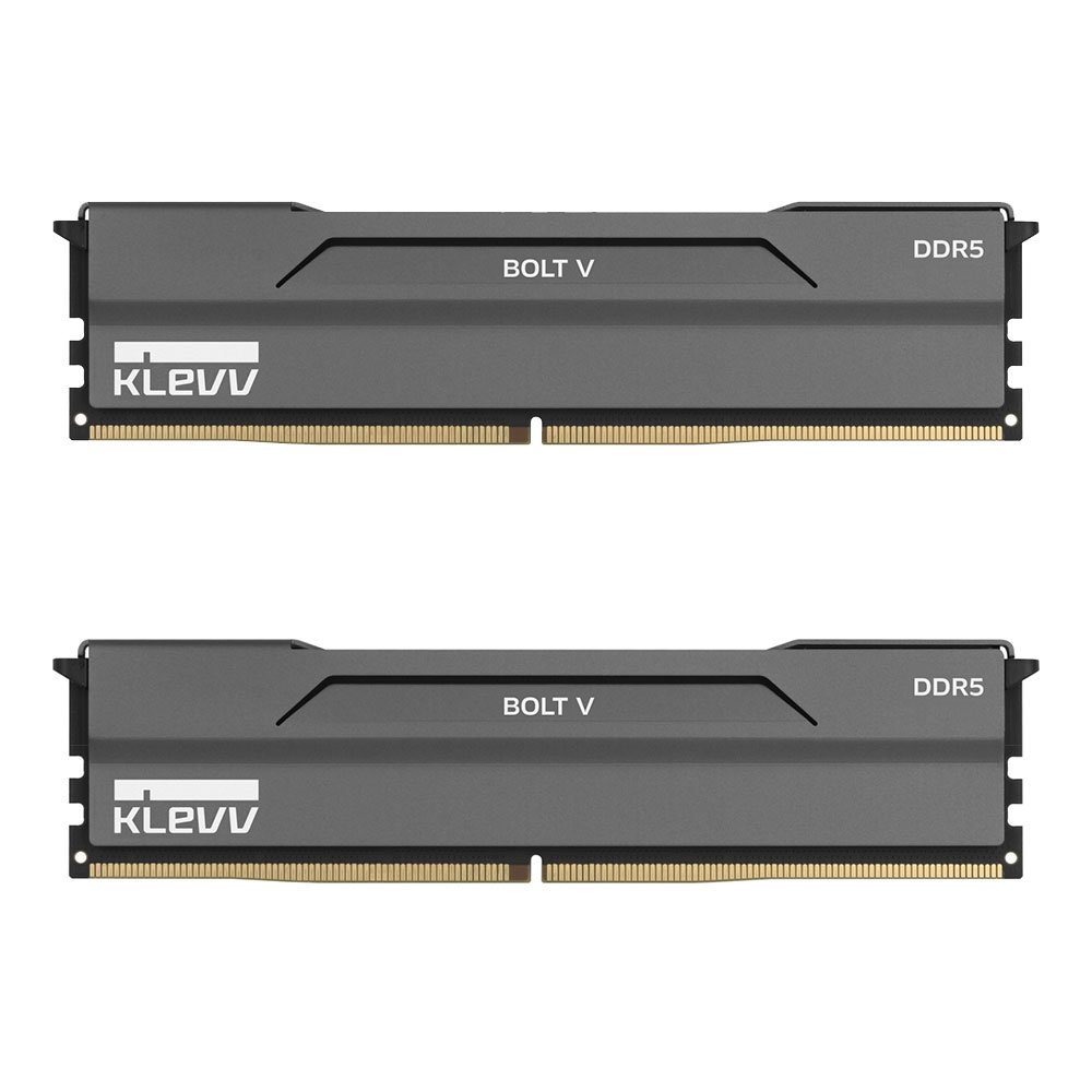 Klevv Memory KLEVV BOLT V DDR5 Gaming OC Memory - 32GB (16GBx2) 6400MHZ CHARCOAL GREY